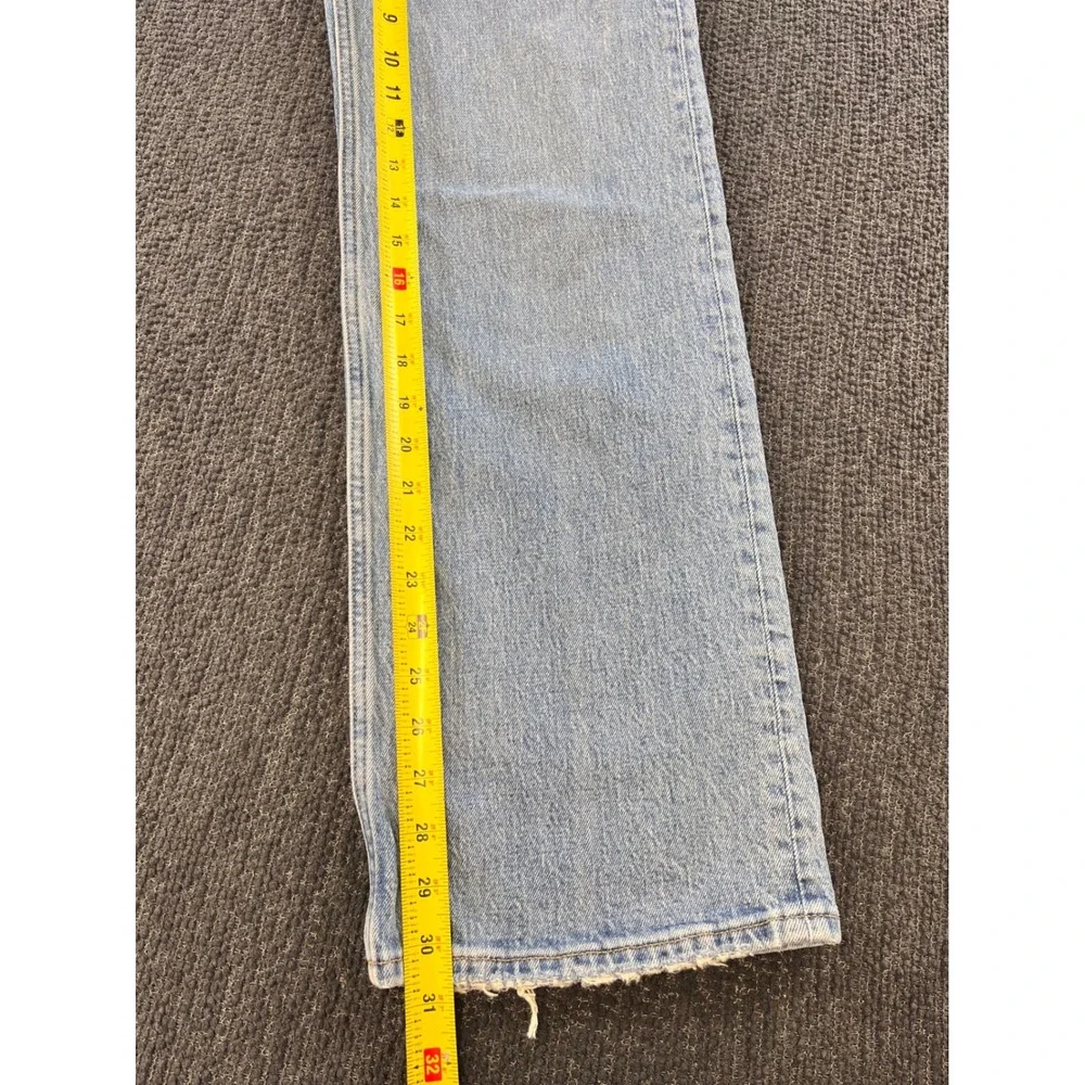 Abercrombie & Fitch 90s Relaxed Jean High Rise Light Wash Distressed 26 2R